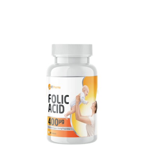 IMG_7356 حمض الفوليك من شركة بي تي فارما، 400 ميكروغرام، 90 قرصًاBt Pharma Folic Acid 400 Mcg 90Tab