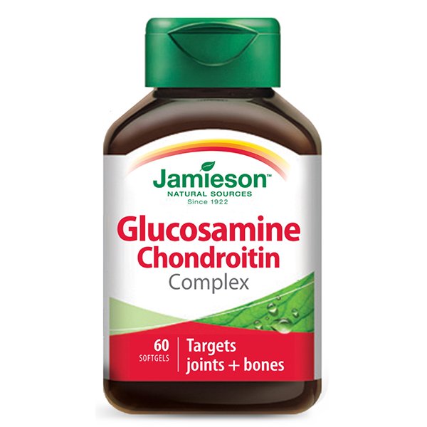 IMG_7375 جاميسون غلوكوزامين وكوندرويتين لصحة المفاصل، 60 كبسولة Jamieson Glucosamine & Chondroitin For Joint Health 60Cap
