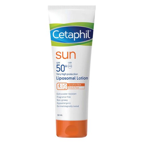 Cetaphil Sunblock Liposomal Lotion Spf50+ (50Ml) Cetaphil Oily Lotion Sunscreen for Dry Skin 50 | سيتافيل لوشن دهني واقي شمس للبشرة الجافة 50 +