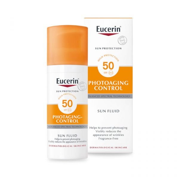 EUCERIN_SUN_BLOCK_FLUID_ANTI_AGE_50ML يوسيرين واقي شمس سائل مضاد للتجاعيد حماية 50+ 50مل Eucerin Anti-Ageing Sun Fluid SPF 50+ 50ml