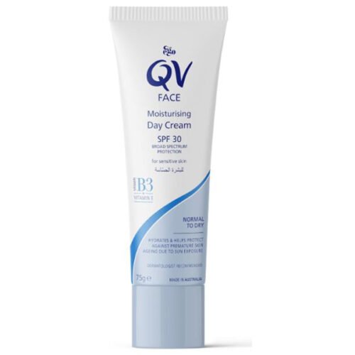 كيو في كريم الترطيب النهاري يرطب ويحمي من اشعة الشمس 75 غرامQv Face Day Cream Spf30 75Gram