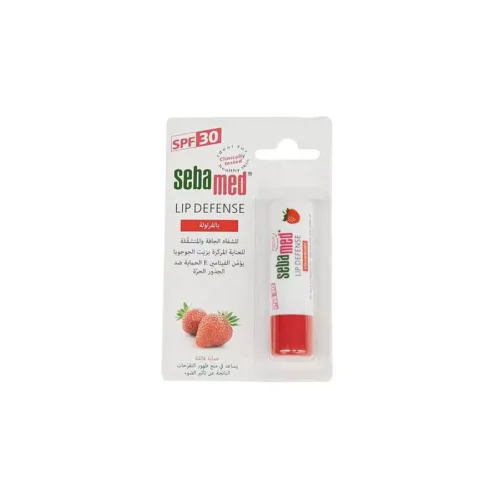 121 Sebamed Lip Defense Strawberry Stick 4.8G سيباميد مرطب حماية الشفاة الجافة والمتشققة بالفراولة 4.8 جم