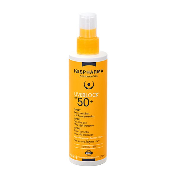 23 Isis Pharma Uveblock Spf 50+ Adult Spray 200Ml ايزيس فارما يوفيبلوك بخاخ واقي الشمس للكبار 200 مل
