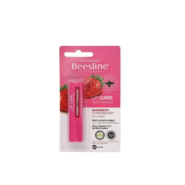 Beesline-Lip-Care-Shimmery-Strawberry-4-Gram Beesline Lip Care Shimmery Strawberry 4 Gram - بيزلاين مرطب الشفاه بالفراولة اللامعة 4 جرام