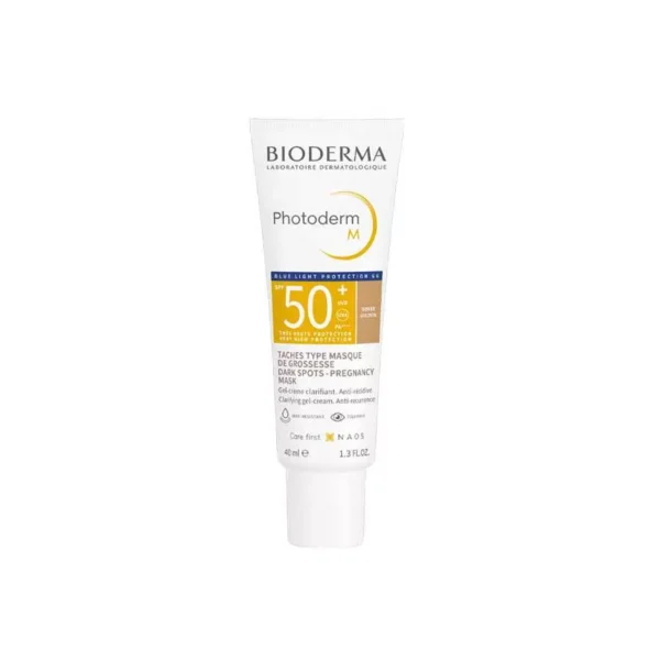 Bioderma-Photoderm-M-SPF50+-Golden-Tint-gel-cream-40ML بيوديرما فوتوديرم إم كريم جل بعامل حماية 50 + جولدن تينت 40 ملBioderma Photoderm M SPF50+ Golden Tint gel-cream 40ML