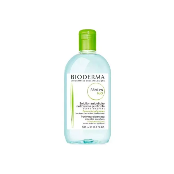 Bioderma-Sebium-H2O-Micellar-Water-500ML بيوديرما سيبيوم H2O ماء ميسيلار 500 ملBioderma Sebium H2O Micellar Water 500ML