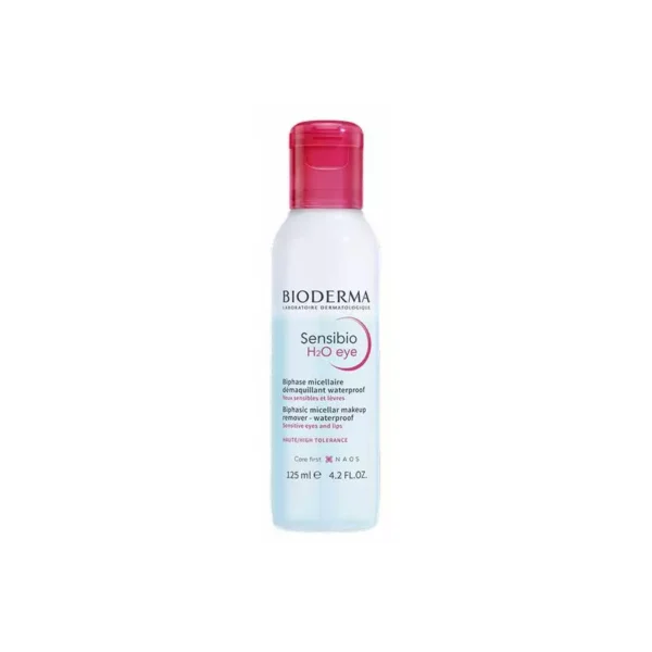 Bioderma-Sensibio-H2O-Eye-Micellar-125Ml بيوديرما سينسيبيو ميسيلار مائي مزيل لمكياج العيون 125ملBioderma Sensibio H2O Eye Micellar 125Ml