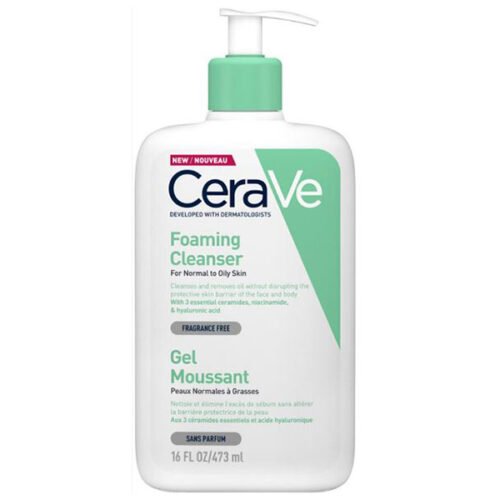 CeraVe-Foaming-Cleanser-for-Normal-To-Oily-Skin-473ML CeraVe Foaming Cleanser for Normal to Oily Skin 473ML سيرافي منظف رغوي للبشرة العادية إلى الدهنية 473 مل