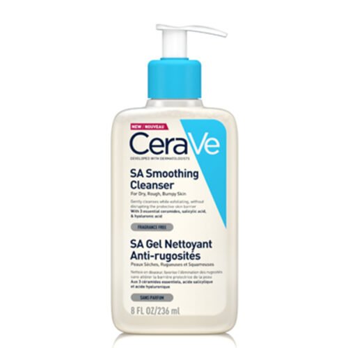 CeraVe SA Smoothing Bumpy Skin Cleanser Skin 236ML سيرافي حمض الساليسيليك منظف ​​البشرة ، 236 مل