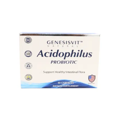 Genesisvit Acidophilus Probiotic 60Cap جينيسيسفيت اسيدوفيلوس بروبيوتيك 60 كبسولة