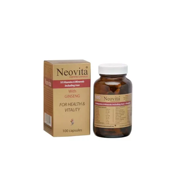Neovita-Multivitamins-With-Ginseng-100Cap Neovita Multivitamins With Ginseng 100Cap نيوفيتا فيتامينات متعددة بالجينسينج 100 كبسولة