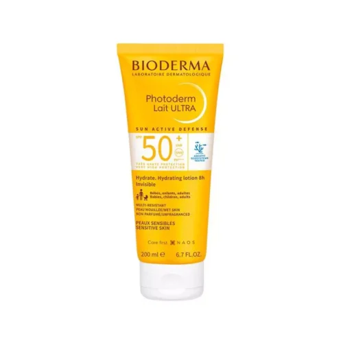 PHOTODERM LAIT ULTRA 200 بيوديرما فوتوديرم ميلك ألترا بعامل حماية من الشمس 50+، 200 مل Bioderma Photoderm Milk Ultra Spf50+ , 200Ml