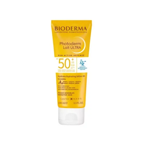Photoderm Lait Ultra SPF50 100mL_0 Bioderma Photoderm Max 50+ Milk (Lait) 100Ml بيوديرما فوتوديرم حليب واقي شمس 50+ للجسم وللبشرة الجافة