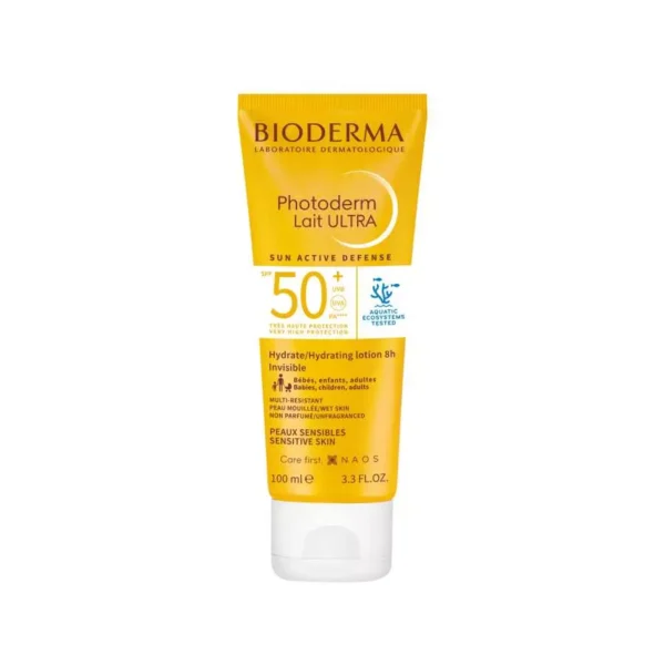 Photoderm Lait Ultra SPF50 100mL_0 Bioderma Photoderm Max 50+ Milk (Lait) 100Ml بيوديرما فوتوديرم حليب واقي شمس 50+ للجسم وللبشرة الجافة