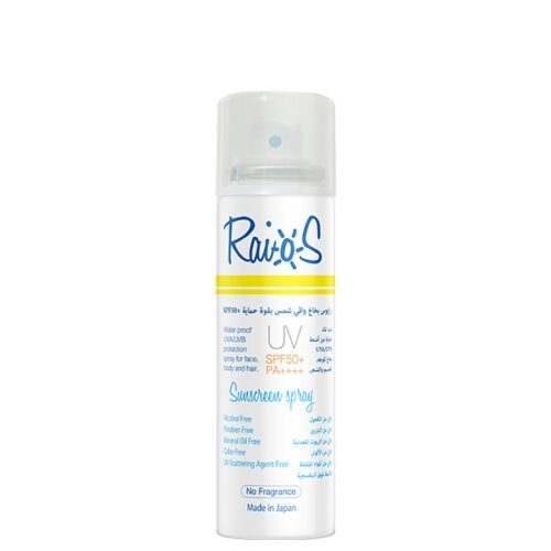 RaioS Spf50+ Sunscreen Spray No Fragrance 70ML رايوس بخاخ واقي من الشمس بدون رائحة، 70 مل
