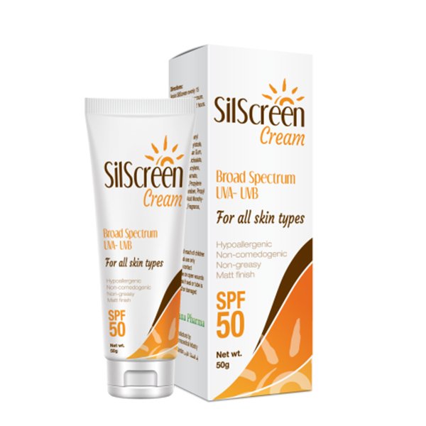 Silscreen-Sun-Cream-Spf50+,-50G Silscreen Sun Cream Spf50+, 50G سيلسكرين كريم الحماية من أشعة الشمس SPF50 +، 50G