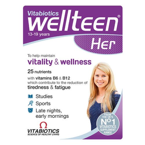 Vitabiotics-Wellteen-Hir-(13-19)-years-30Tab Vitabiotics Wellteen Her (13-19) years 30Tabفيتابيوتيكس ويلتين هير (١٣-١٩) سنة ٣٠ حبة