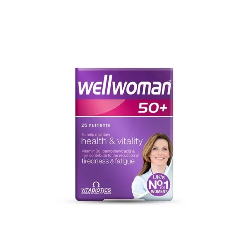 Vitabiotics-Wellwoman-50+-,30Tab Vitabiotics Wellwoman 50+ ,30Tabفيتابيوتيكس ويلومان لدعم صحة النساء بعمر 50+ ، 30 قرص