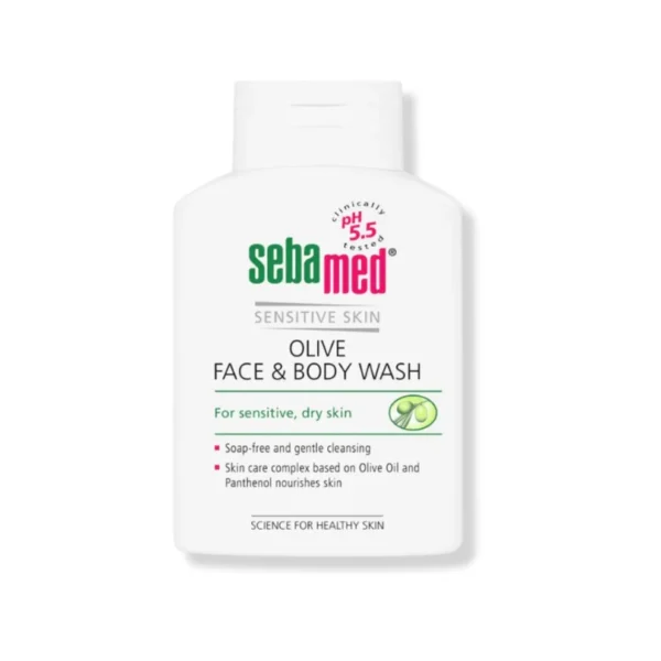 inbound1933018181202027000 Sebamed Olive Face And Body Wash 200ml سيباميد غسول الزيتون لتنظيف الوجه والجسم 200 مل