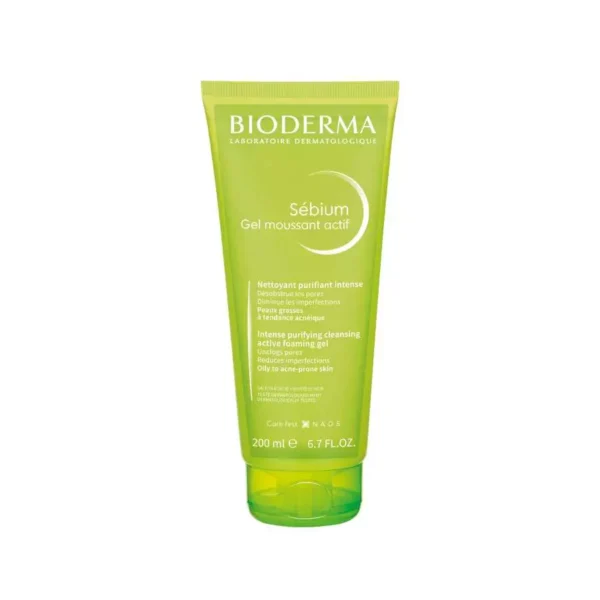 sebuim gel moussant actif بيوديرما سيبيوم أكتيف جل رغوي 200 مل Bioderma Sebium Active Foaming Gel 200ML