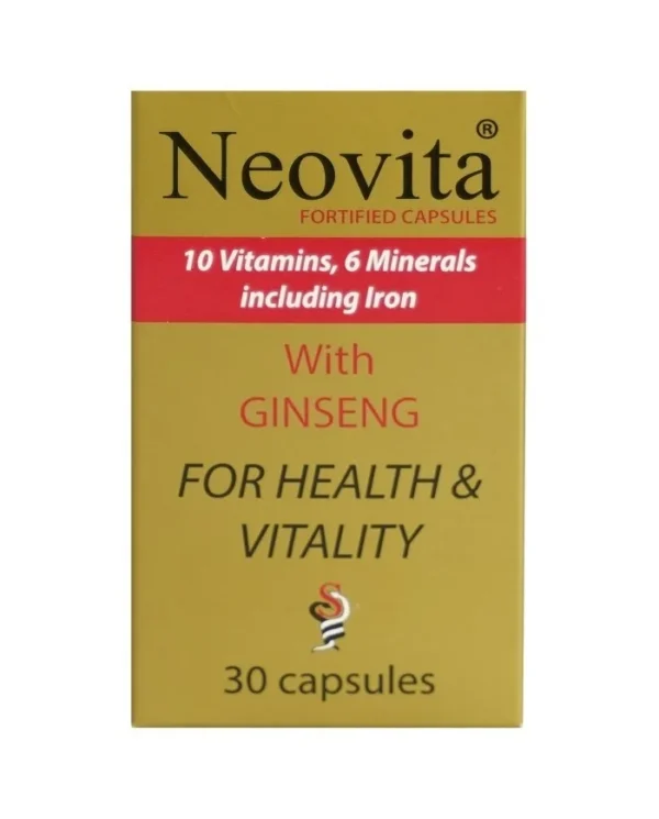 نيوفيتا-30-كبسولة Neovita Multivitamins With Ginseng 30Cap نيوفيتا فيتامينات متعددة بالجينسينج 30 كبسولة