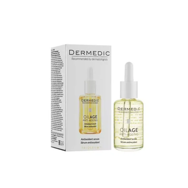 inbound5719270507110233171 Dermedic Oilage Antioxidant Serum 30Ml ديرميديك أويل إيج سيروم الوجه المضاد للأكسدة 30 مل