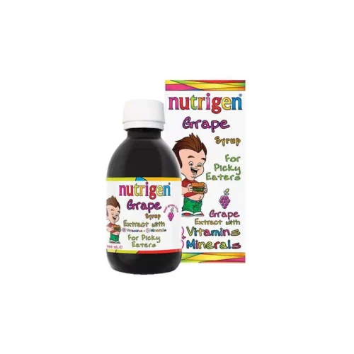 inbound8134910435029422098 Nutrigen Grape Kid Syrup 200Ml نيوتريجن جريب مكمل غذائي للأطفال لمشاكل زيادة الوزن 200 مل