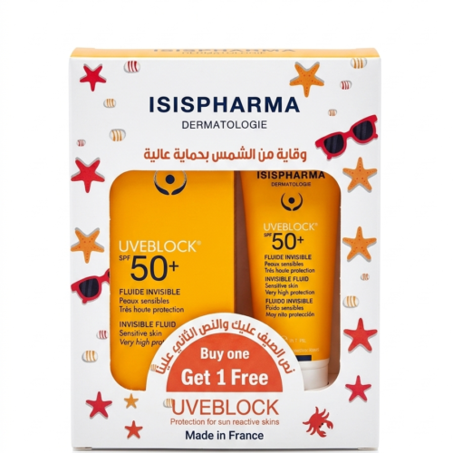 Isis Pharma Uveblock Spf 50+ Invisible Fluid 40ml 2 Pcs Offer